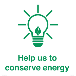 Help us to conserve energy 